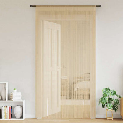 vidaXL String Curtains 2 pcs 140x250 cm Beige