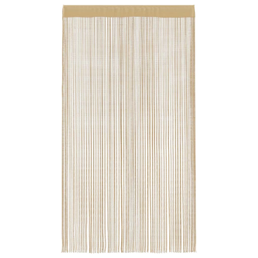 vidaXL String Curtains 2 pcs 140x250 cm Beige
