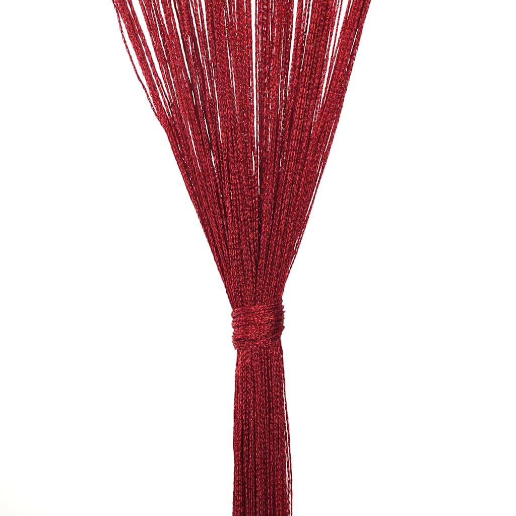 vidaXL String Curtains 2 pcs 100x250 cm Burgundy