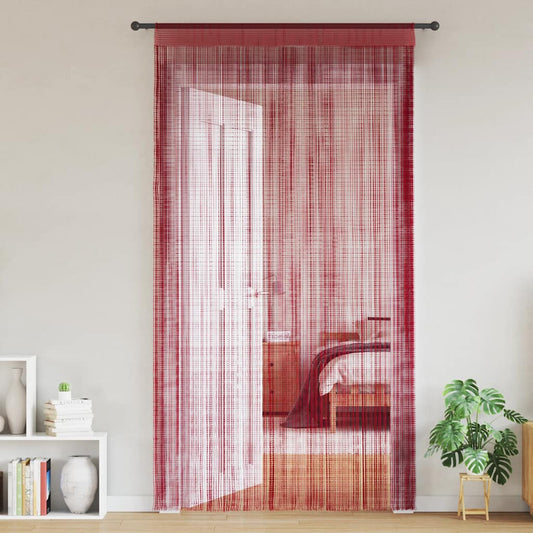 132409 vidaXL String Curtains 2 pcs 140x250 cm Burgundy