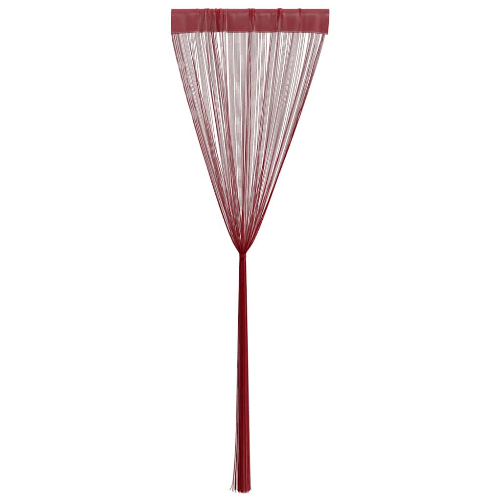 vidaXL String Curtains 2 pcs 140x250 cm Burgundy