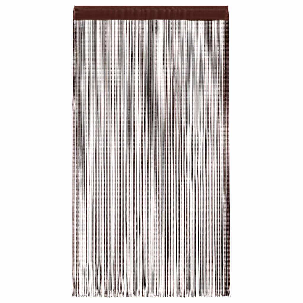 vidaXL String Curtains 2 pcs 100x250 cm Brown
