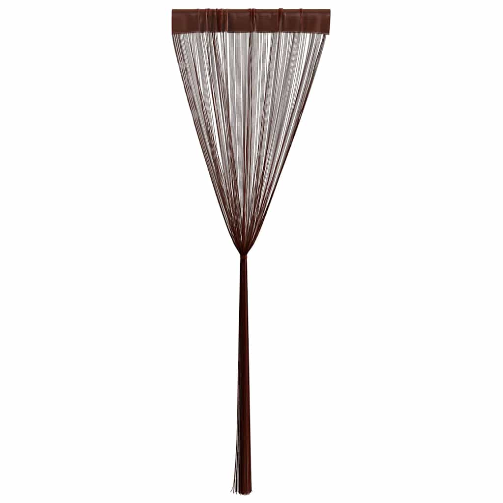 vidaXL String Curtains 2 pcs 140x250 cm Brown