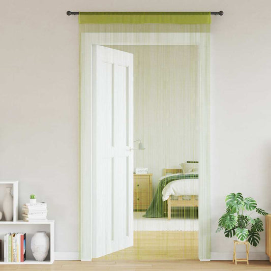 132413 vidaXL String Curtains 2 pcs 140x250 cm Green