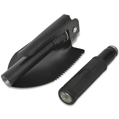 142228 vidaXL Folding Shovel Carbon Steel Black