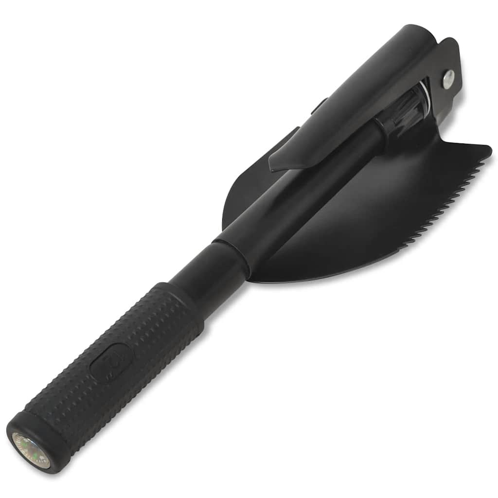 142228 vidaXL Folding Shovel Carbon Steel Black