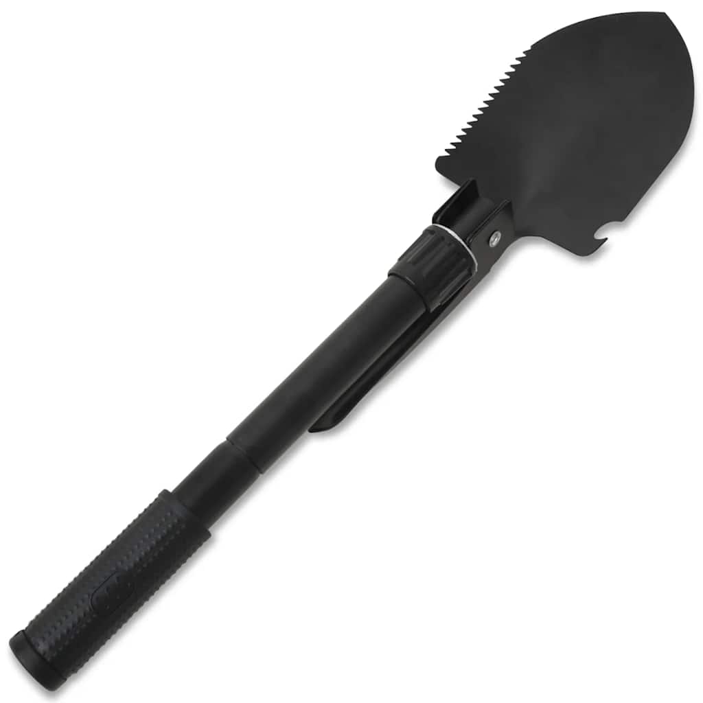 142228 vidaXL Folding Shovel Carbon Steel Black