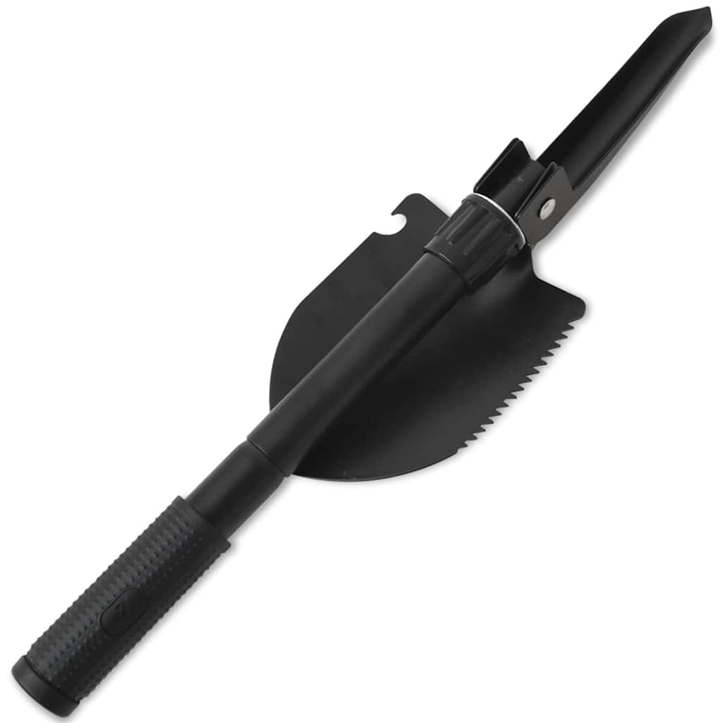 142228 vidaXL Folding Shovel Carbon Steel Black