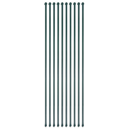 142310 vidaXL Garden Posts 10 pcs 1,5 m Metal Green