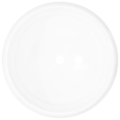 vidaXL Basin Round Ceramic White 40x15 cm