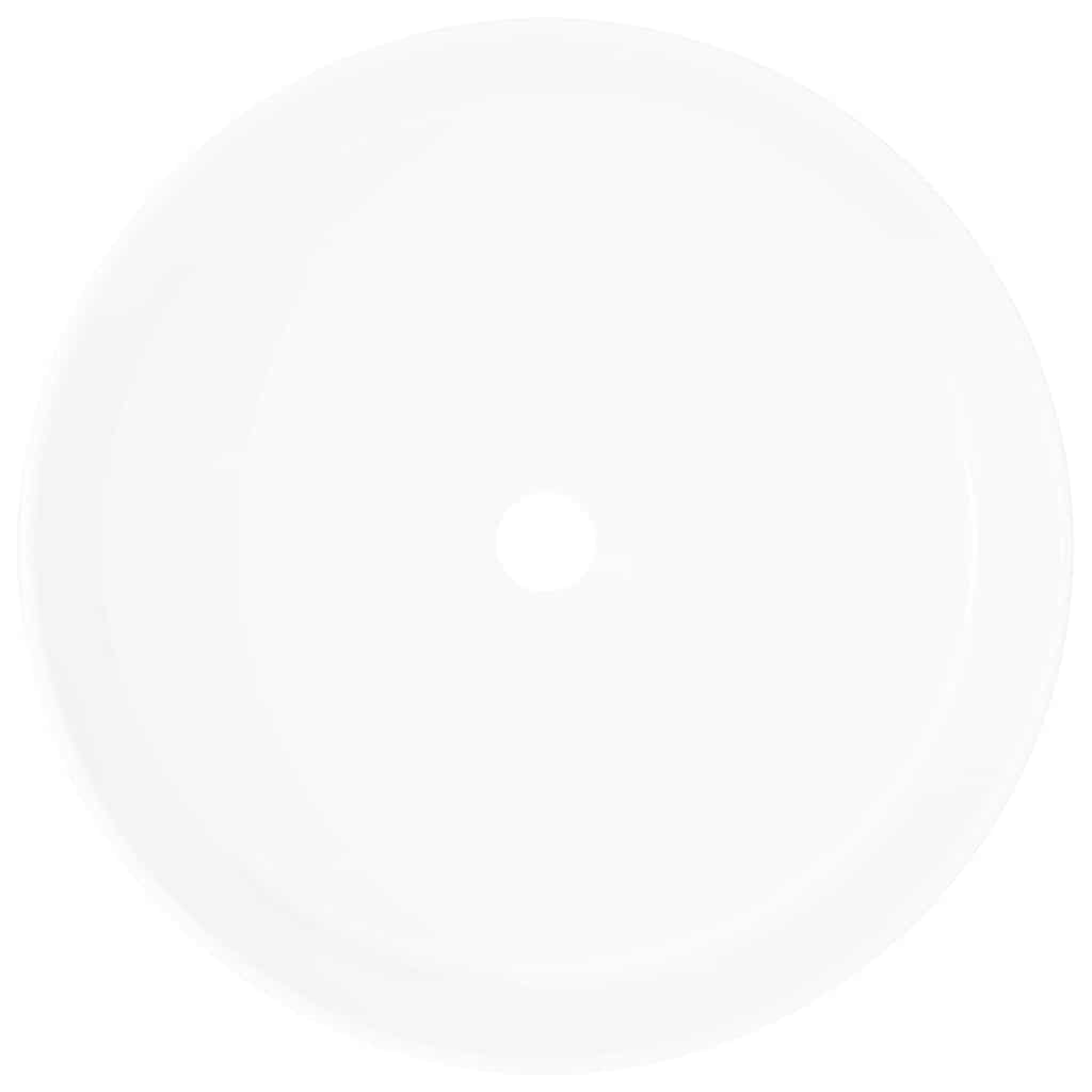 vidaXL Basin Round Ceramic White 40x15 cm