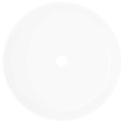 vidaXL Basin Round Ceramic White 40x15 cm