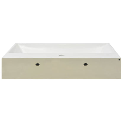 vidaXL Basin with Faucet Hole Ceramic White 76x42.5x14.5 cm