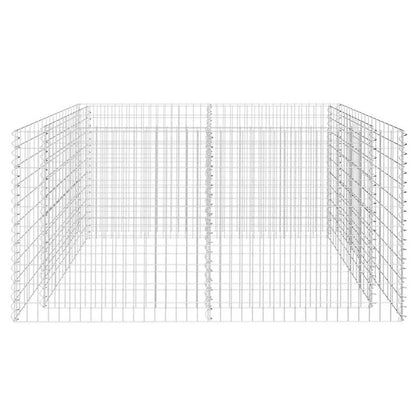 vidaXL Gabion Raised Bed Steel 180x90x100 cm Silver