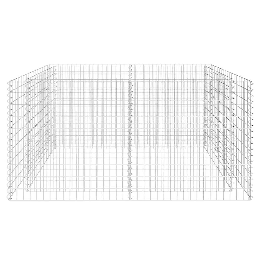 142366 vidaXL Gabion Raised Bed Steel 180x90x100 cm Silver