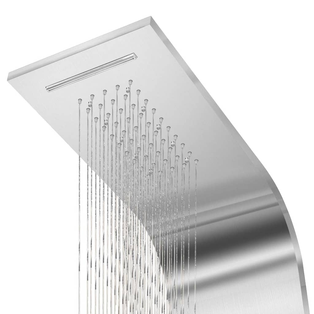 vidaXL Shower Panel System Stainless Steel Curved
