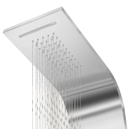 vidaXL Shower Panel System Stainless Steel Curved