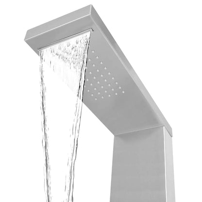 142371 vidaXL Shower Panel System Stainless Steel Square