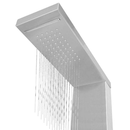 142371 vidaXL Shower Panel System Stainless Steel Square
