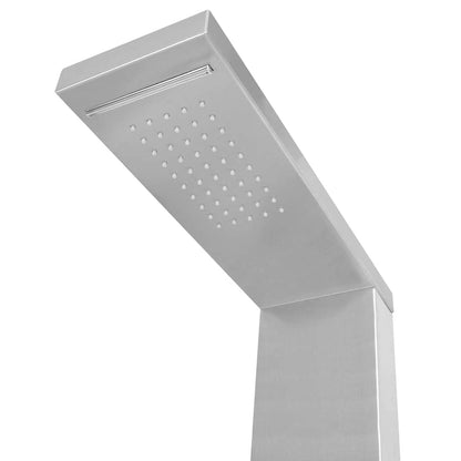 142371 vidaXL Shower Panel System Stainless Steel Square