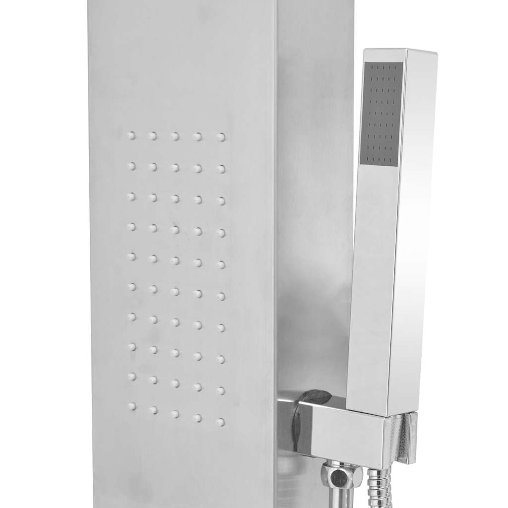 142371 vidaXL Shower Panel System Stainless Steel Square