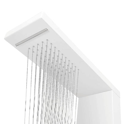 vidaXL Shower Panel System Aluminium Matte White