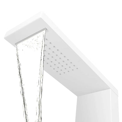 vidaXL Shower Panel System Aluminium Matte White