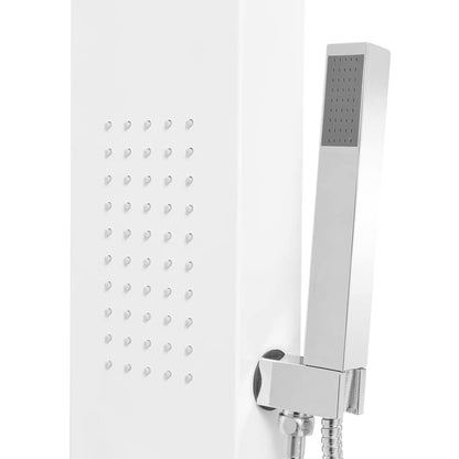 vidaXL Shower Panel System Aluminium Matte White
