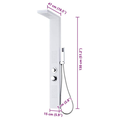 vidaXL Shower Panel System Aluminium Matte White