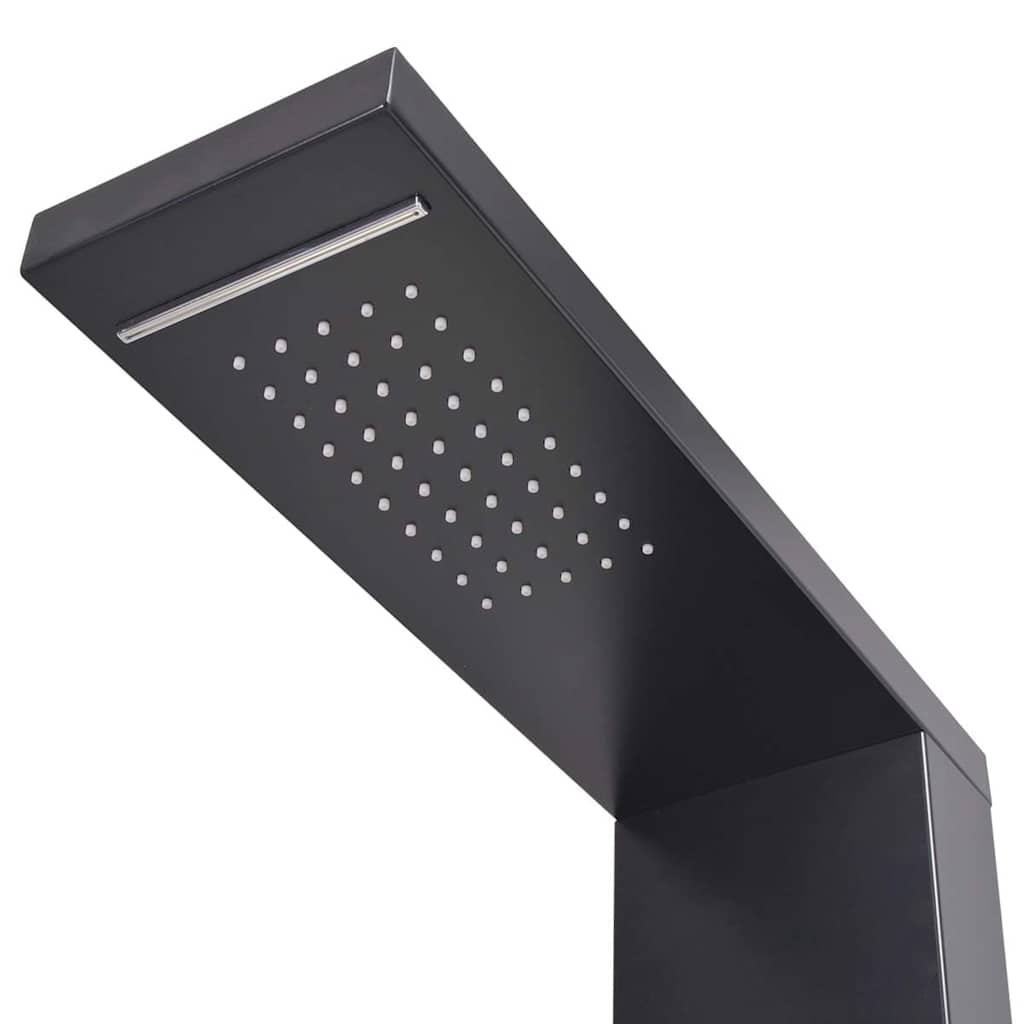 142373 vidaXL Shower Panel System Aluminium Matte Black