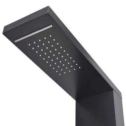142373 vidaXL Shower Panel System Aluminium Matte Black