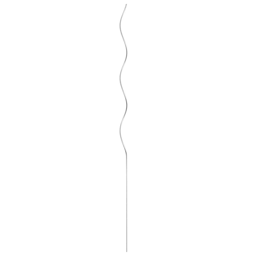 142416 vidaXL 50 pcs Spiral Plant Supports 110 cm Galvanised Steel