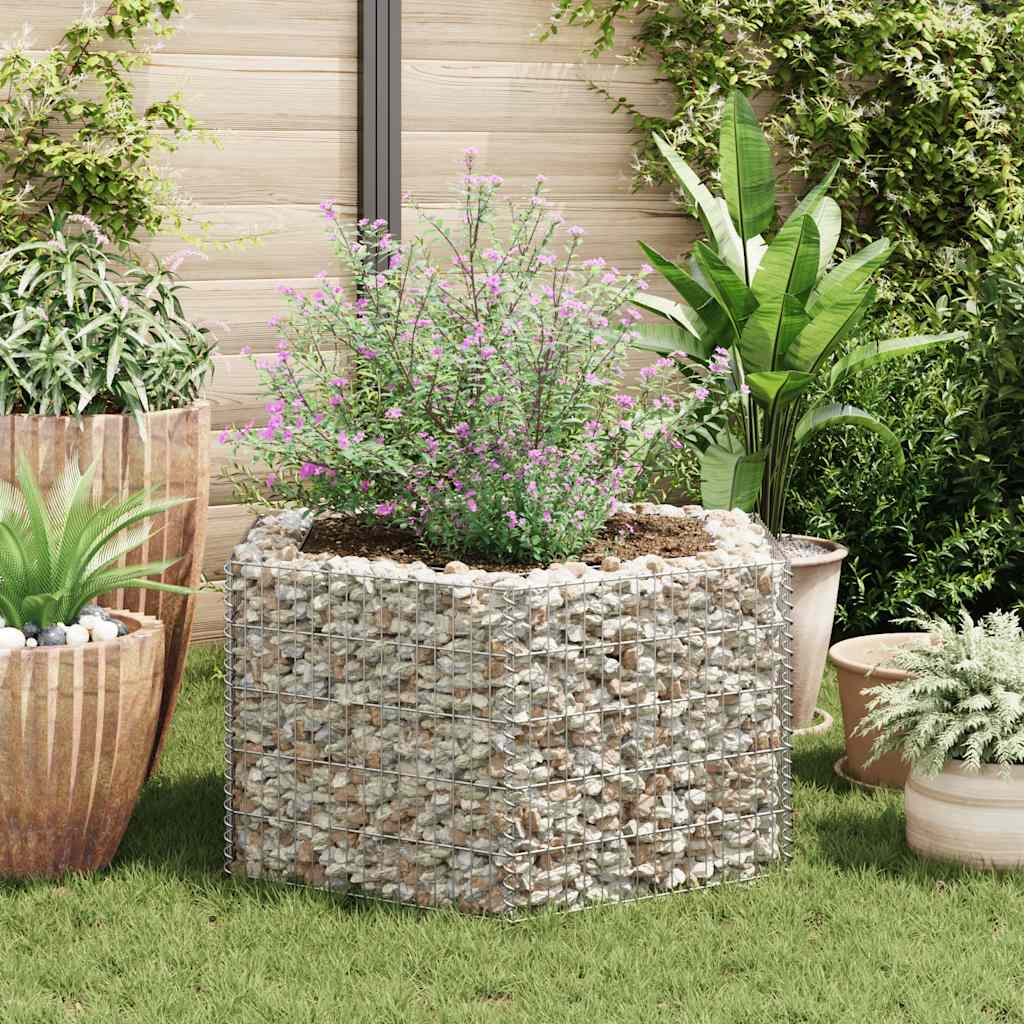 vidaXL Hexagonal Gabion Raised Bed 100x90x50 cm