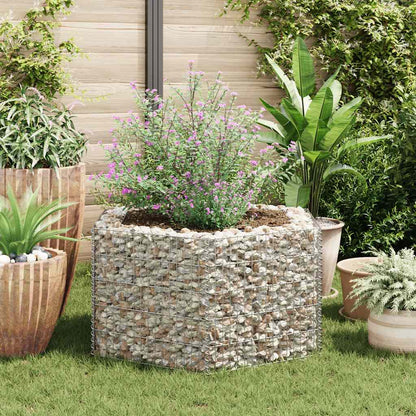 vidaXL Hexagonal Gabion Raised Bed 100x90x50 cm