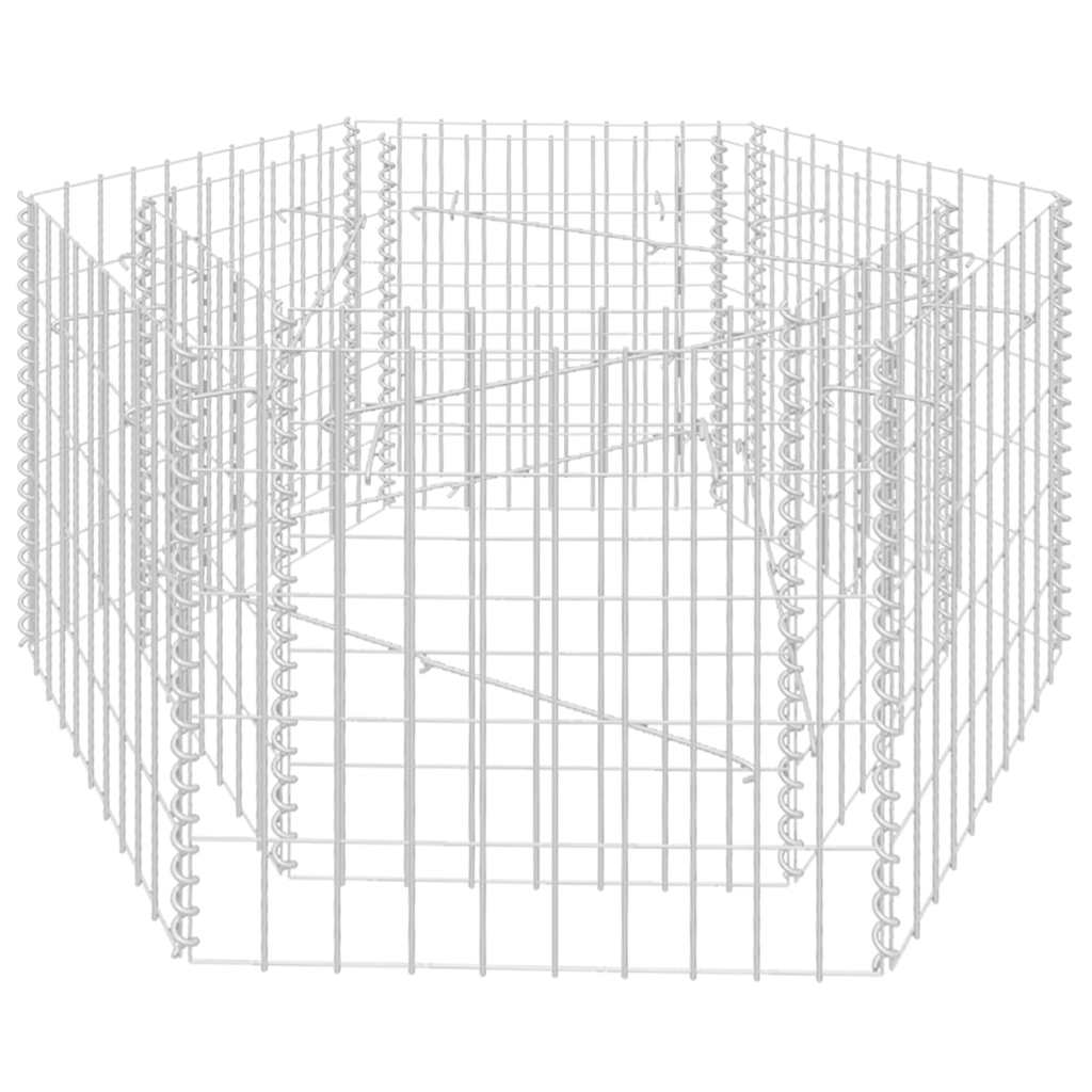 vidaXL Hexagonal Gabion Raised Bed 100x90x50 cm