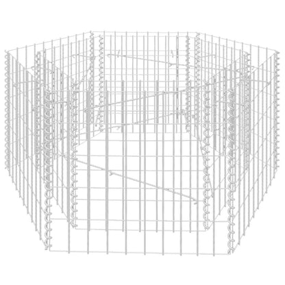 vidaXL Hexagonal Gabion Raised Bed 100x90x50 cm