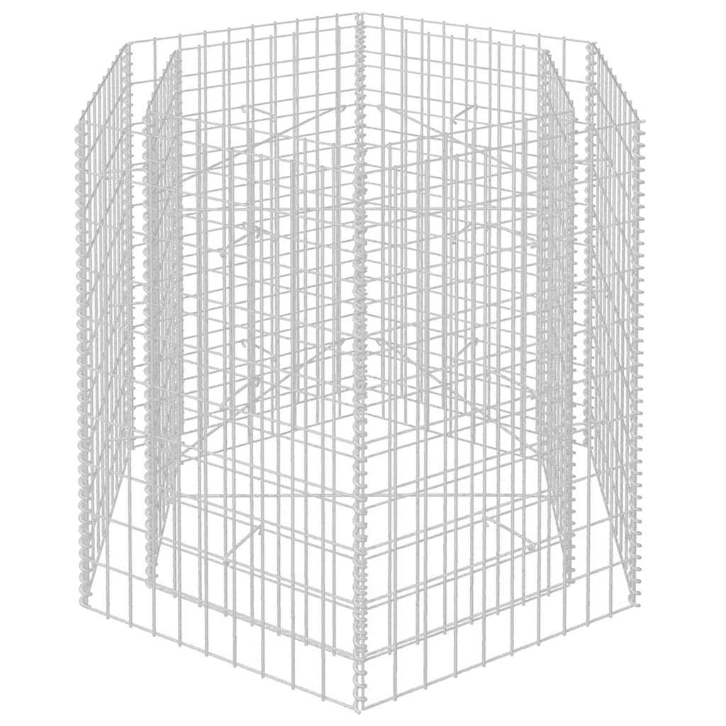 vidaXL Hexagonal Gabion Raised Bed 100x90x100 cm