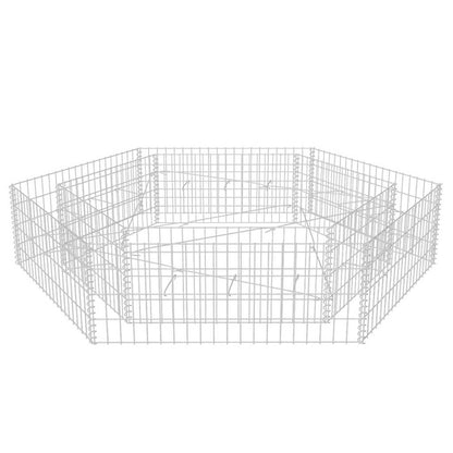 vidaXL Gabion Raised Bed | Silver | Galvanised Steel | 200x173x40 cm