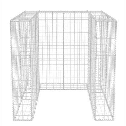 vidaXL Gabion Single Wheelie Bin Surround Steel 110x100x120 cm