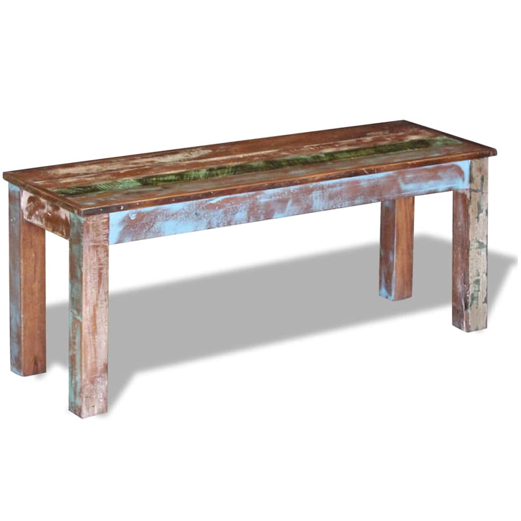 vidaXL Bench | Multicolour | Solid reclaimed wood | Medium | Durable