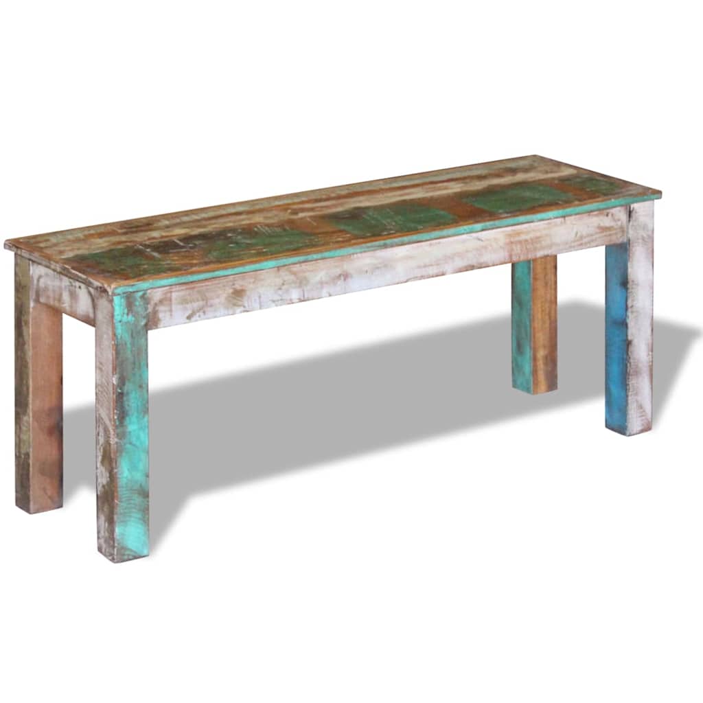 vidaXL Bench | Multicolour | Solid reclaimed wood | Medium | Durable