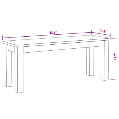vidaXL Bench | Multicolour | Solid reclaimed wood | Medium | Durable