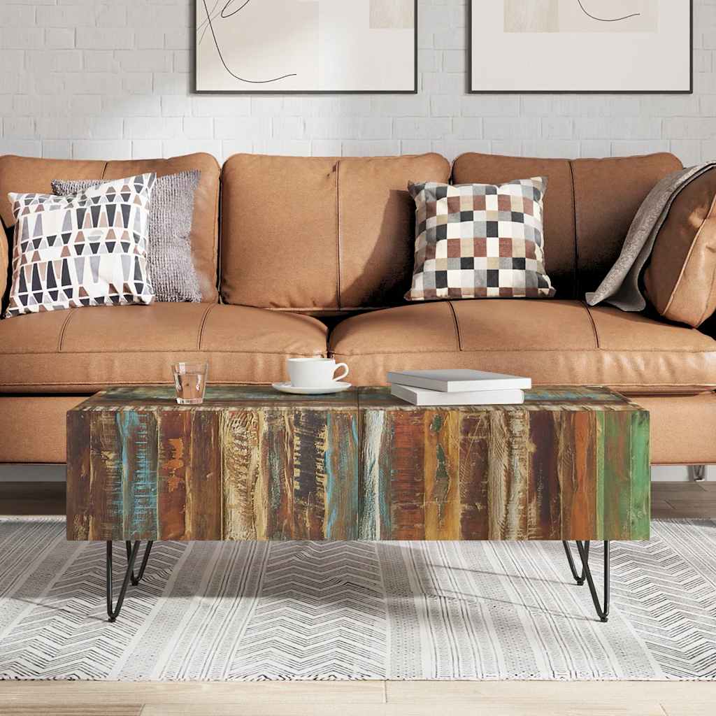 vidaXL Coffee Table Solid Reclaimed Wood 100x50x38 cm