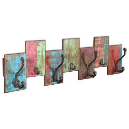 243460 vidaXL Coat Rack with 7 Hooks Solid Reclaimed Wood