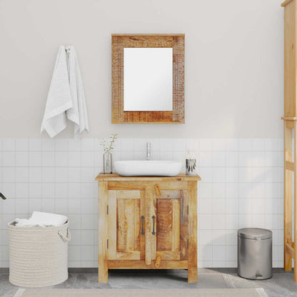243462 vidaXL Bathroom Vanity Cabinet with Mirror Solid Mango Wood