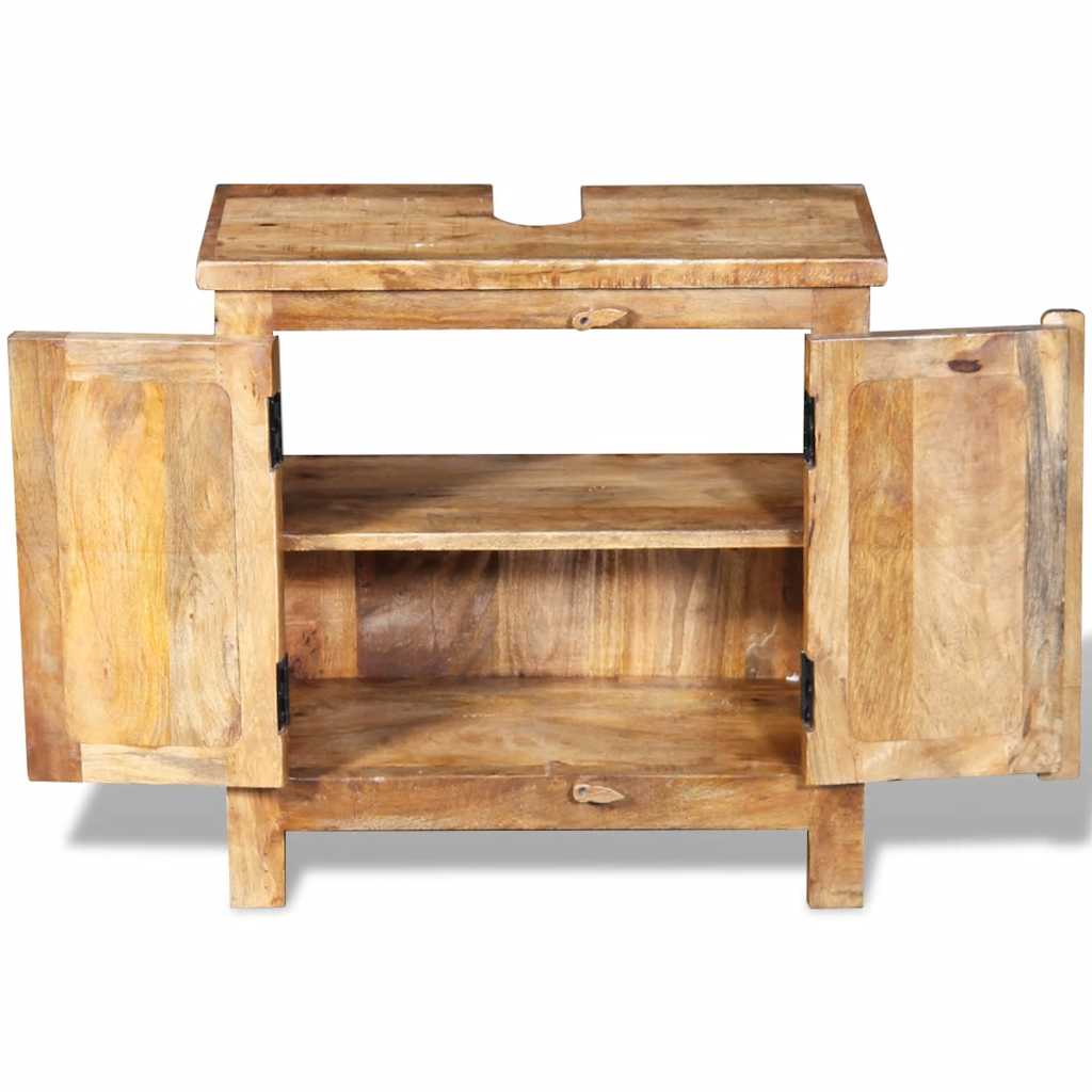 243462 vidaXL Bathroom Vanity Cabinet with Mirror Solid Mango Wood