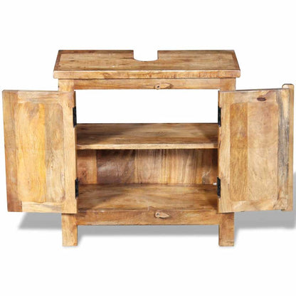 243462 vidaXL Bathroom Vanity Cabinet with Mirror Solid Mango Wood