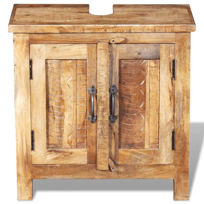 vidaXL Bathroom Furniture Set | Various shades of brown | Solid mango wood