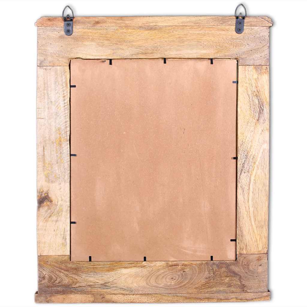 243463 vidaXL Vanity Cabinet with Mirror and 2 Side Cabinets Solid Mango Wood