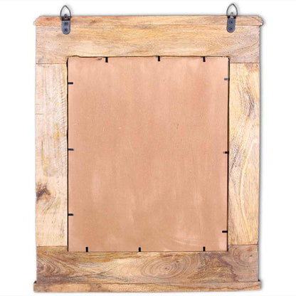 243463 vidaXL Vanity Cabinet with Mirror and 2 Side Cabinets Solid Mango Wood